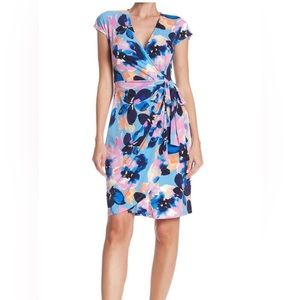 Maggy London Multicolor Floral Jersey Wrap Dress 20W NWOT